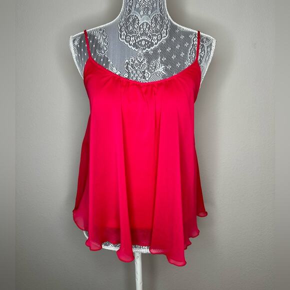 EXPRESS Womens Spaghetti Strap Flowy Swing Camisole Tank Bright Magenta Size XS - Picture 1 of 7